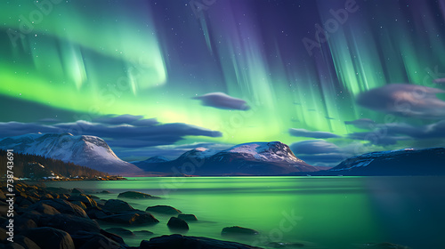 Northern lights background, mesmerizing northern lights abstraction in translucent tones