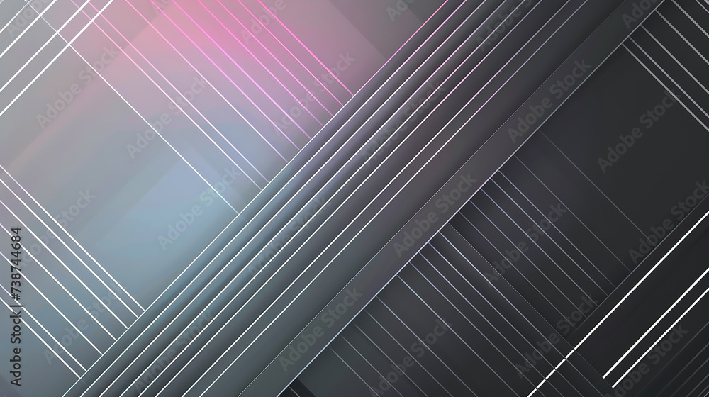 Obraz premium dark geometric lines angles shapes in black and colorful layers of black background. seamless modern technology concept geometric white square colorful and gray. black square technology.