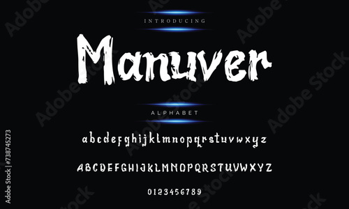 Hand-drawn calligraphic typeface with a textured dry brush appearance