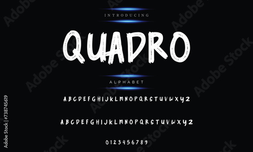 Hand-drawn calligraphic typeface with a textured dry brush appearance