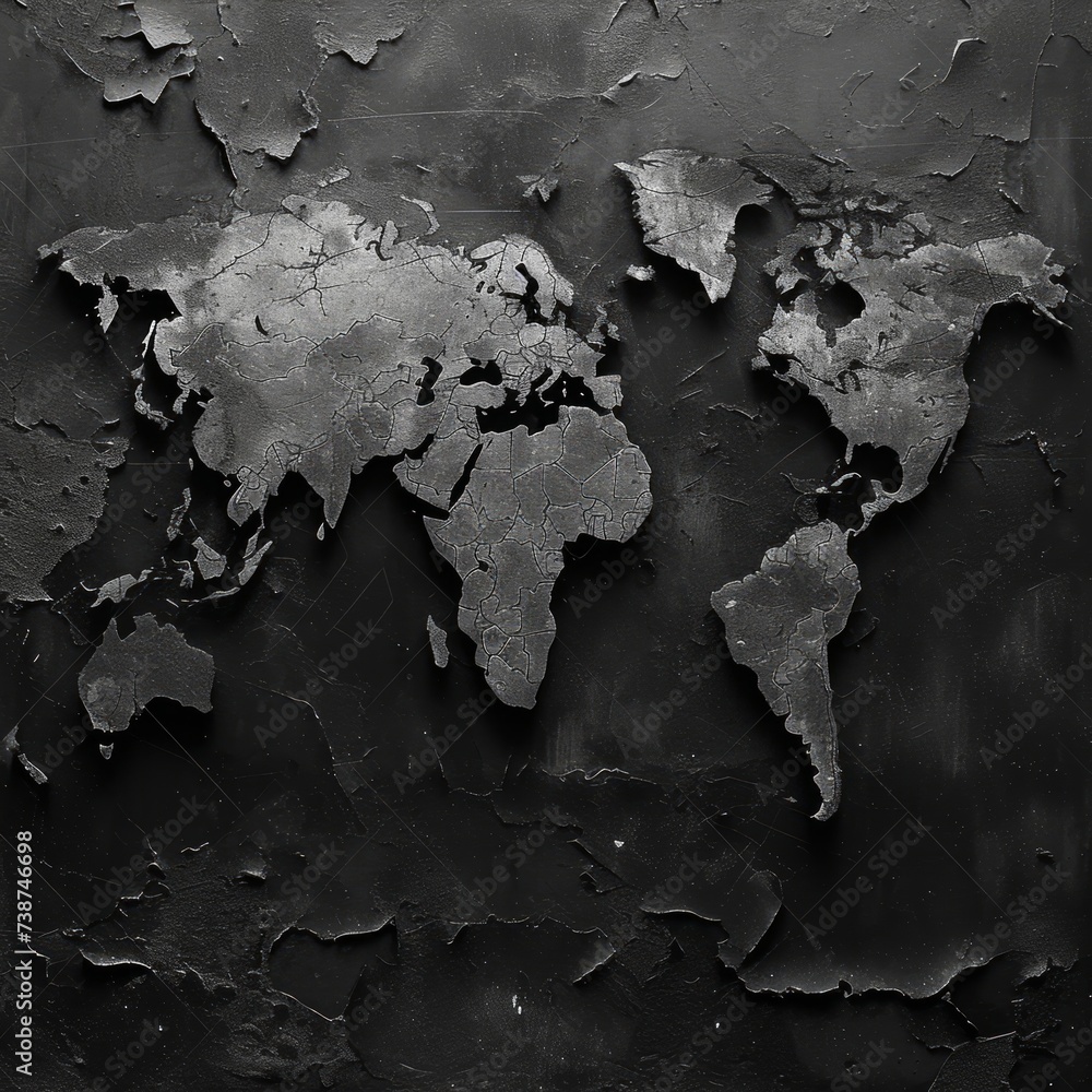 Old map of the world