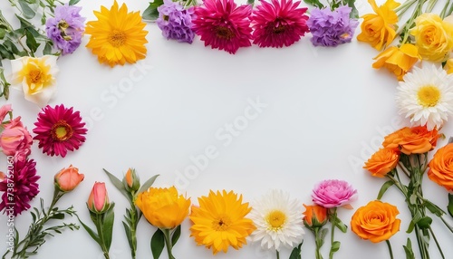 a white background with many different colored flowers  Mother s Day  Easter  Valentine s Day