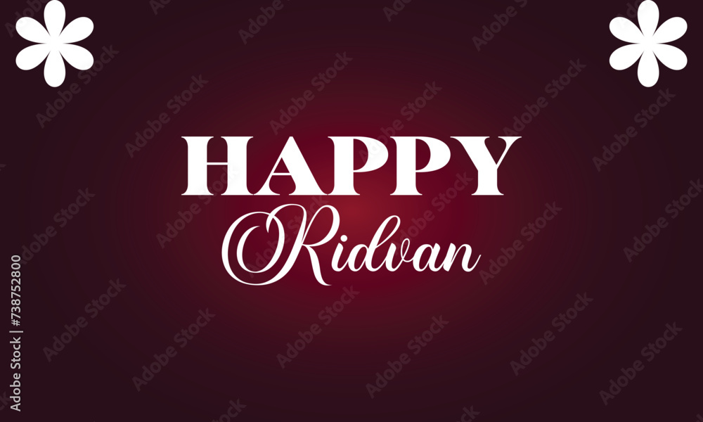 Obraz premium Happy Ridvan Stylish Text illustration Design