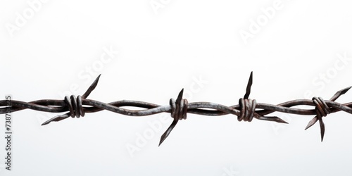 sharp barbed wire Trap isolated on white