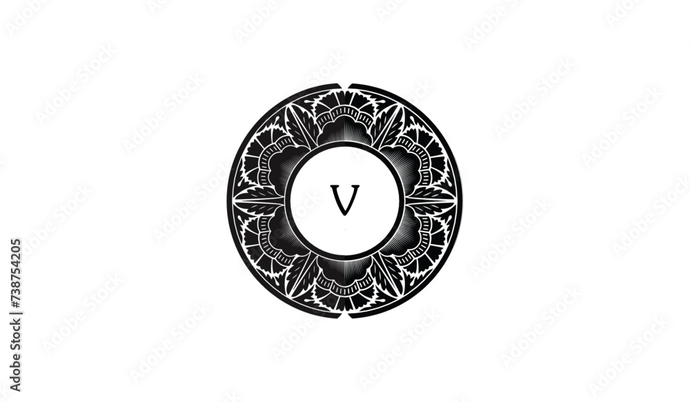 Circular Star Concept Alphabetical Logo Circular Star Concept Alphabetical Logo