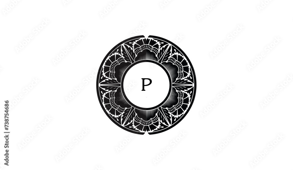 Circular Star Concept Alphabetical Logo Circular Star Concept Alphabetical Logo