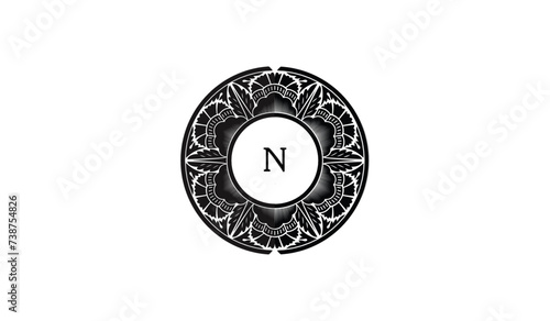 Circular Star Concept Alphabetical Logo