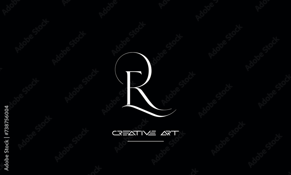 ER, RE, E, R abstract letters logo monogram ER, RE, E, R abstract letters logo monogram
