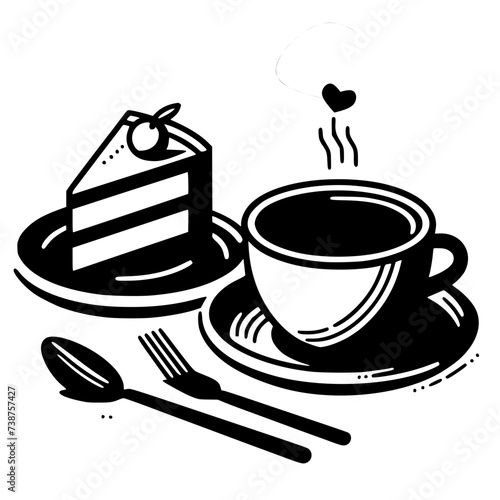 cup of coffee and cake