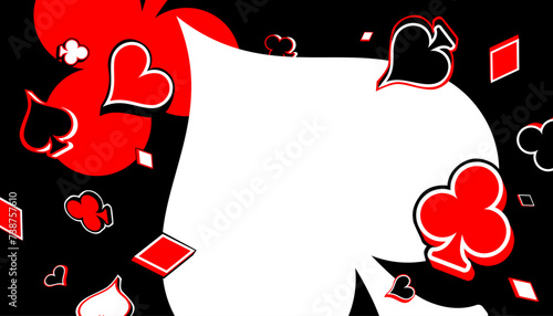 Playing cards suit design element. Game concept