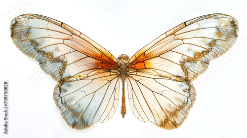 Butterfly species Hebomoia glaucippe "Great Orange Tip" generative Ai