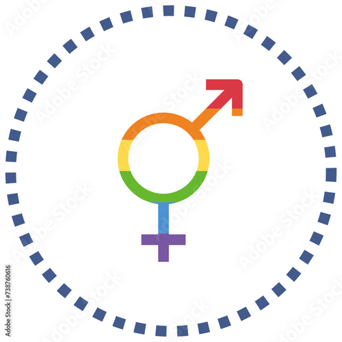 gender flat style icon