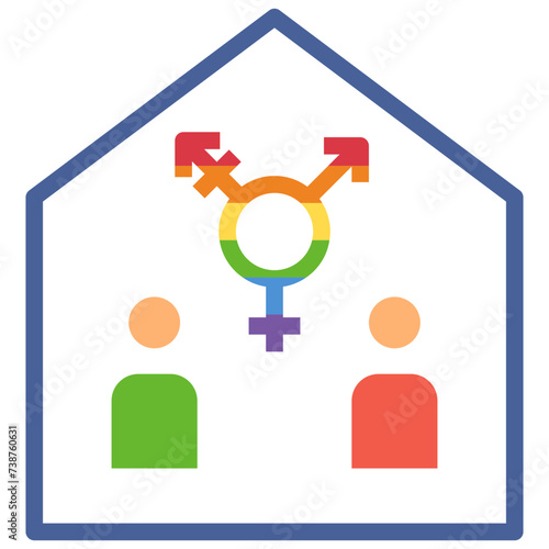 homosexual flat style icon