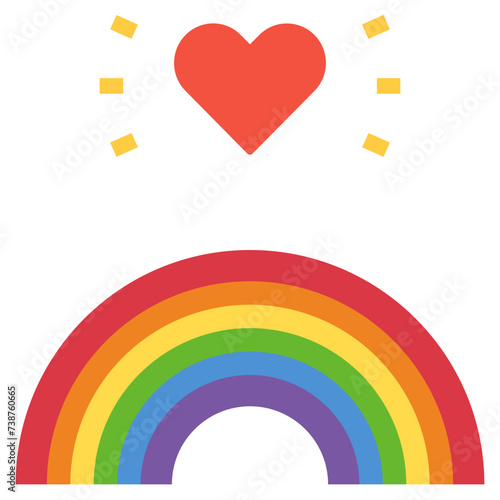peace flat style icon