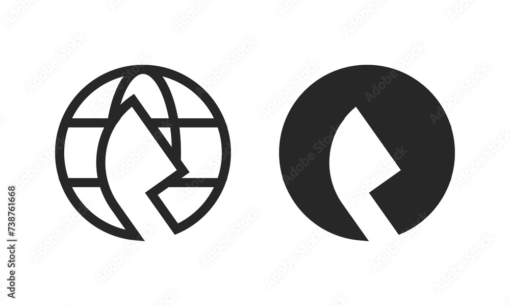 vector web and phone icon logo design vector web and phone icon logo design