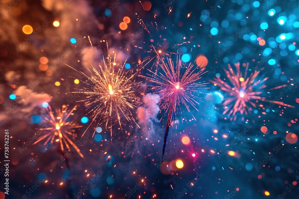 Fototapeta premium firework sky colorfull 