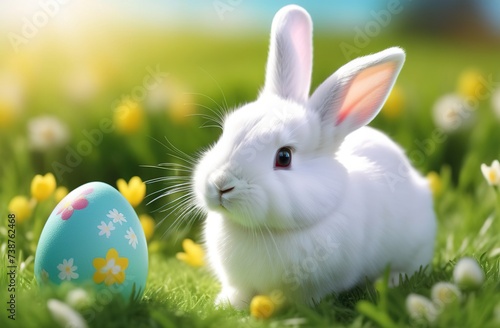 Easter bunny and easter eggs © Ольга Сорокина