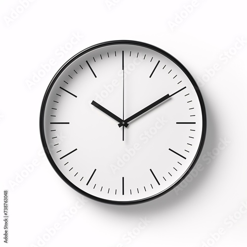 a clock with a black and white face