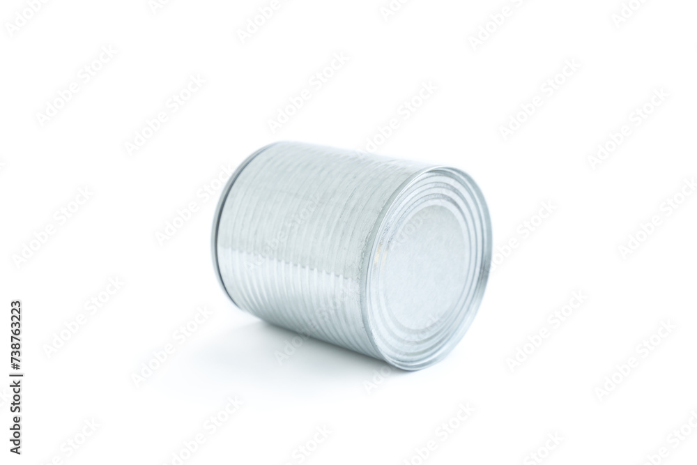 Tin can food isolated on white background, Canned Food Product Tin can food isolated on white background, Canned Food Product