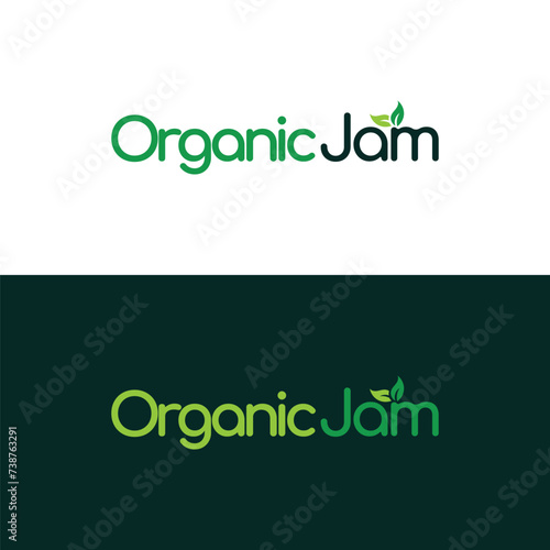 Organic Jam Word Mark logo Design