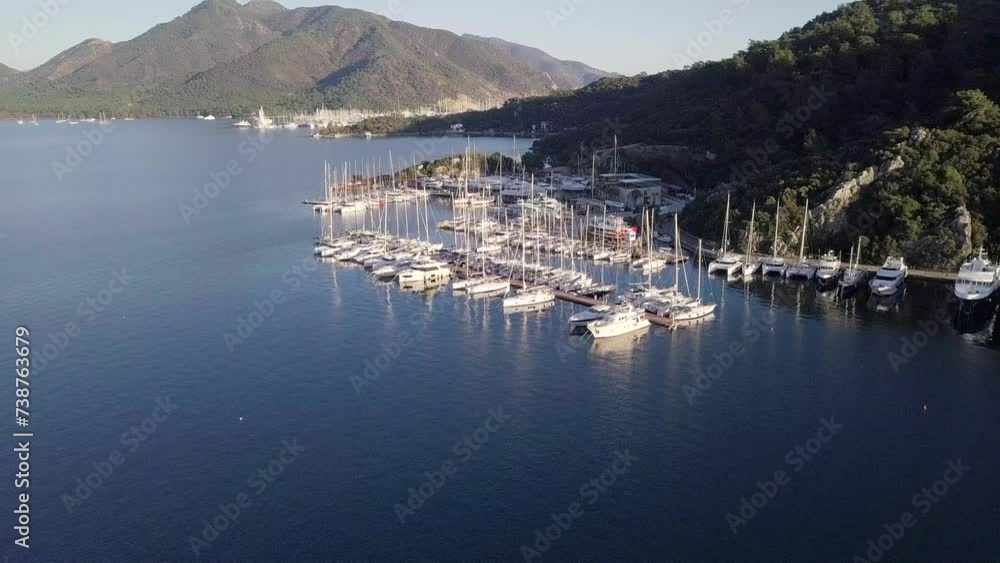 Marina Magic: Drone Video Captures Charming Harbor in Marmaris, Turkey Marina Magic: Drone Video Captures Charming Harbor in Marmaris, Turkey