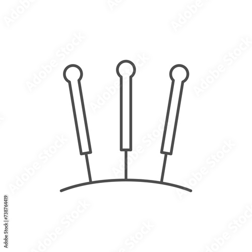 Acupuncture process line outline icon