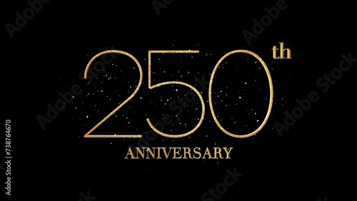 250 th Anniversary Text, Alpha Channel