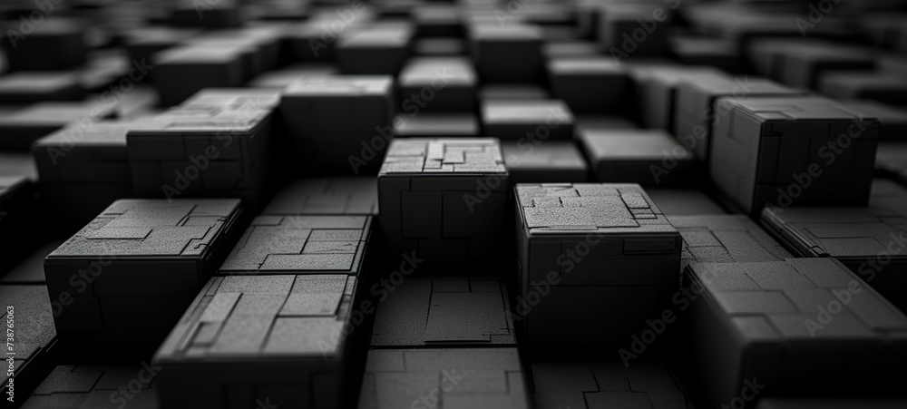 Fototapeta premium black and white blocks