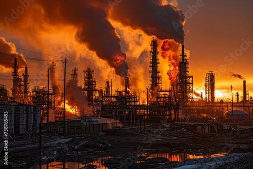 Major industrial fire explosions factory incident flame emergency catastrophe smoke burning oil refinery plant safety measures techno accident emergency warehouse explosives disaster pollution arson