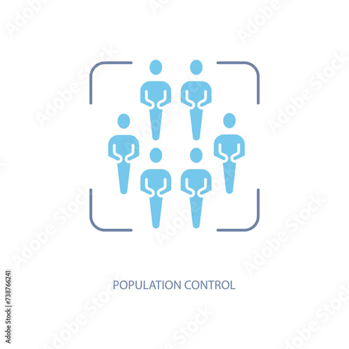 population control concept line icon. Simple element illustration. population control concept outline symbol design.