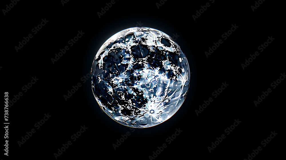 Large full moon at night, full moon photo showing details of the moon's surface