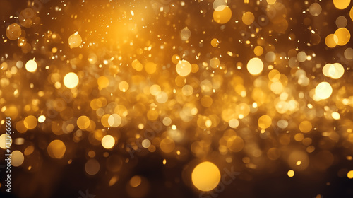 abstract bokeh background yellow light particles