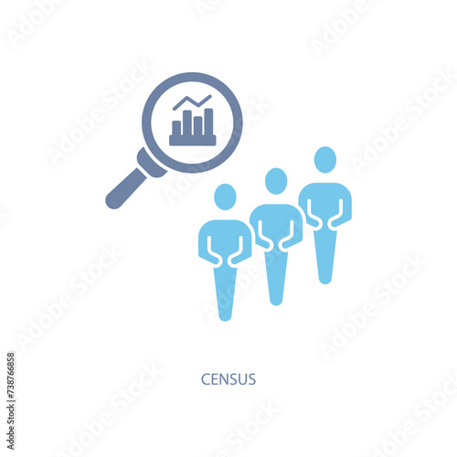 census concept line icon. Simple element illustration. census concept outline symbol design.