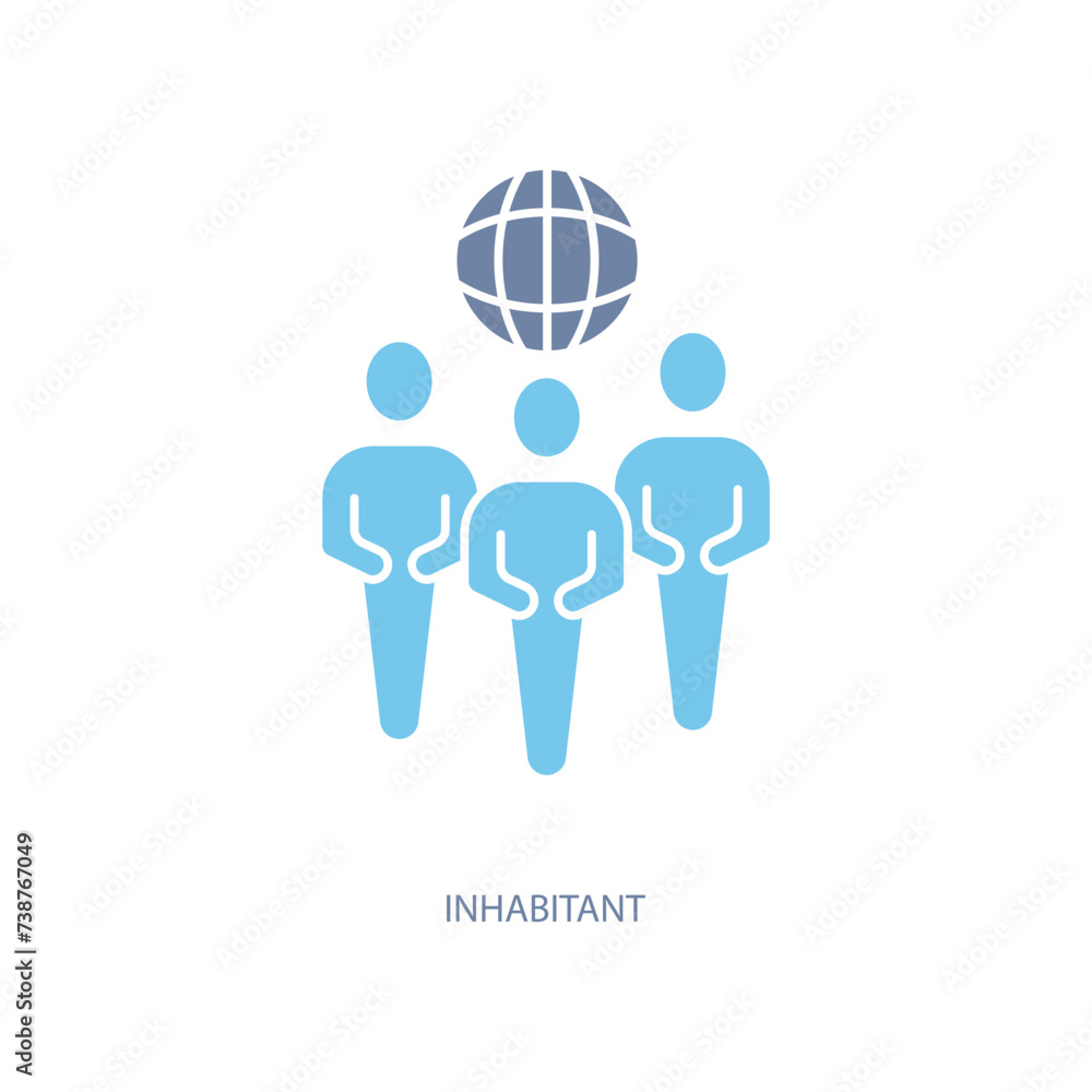 inhabitant concept line icon. Simple element illustration. inhabitant concept outline symbol design. inhabitant concept line icon. Simple element illustration. inhabitant concept outline symbol design.