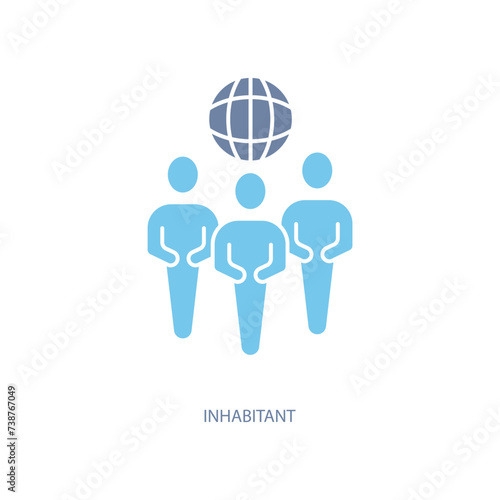 inhabitant concept line icon. Simple element illustration. inhabitant concept outline symbol design.