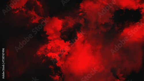 Abstract red and black smoke background, Red Smoke on a black background. Red and black mix as a background of clouds,