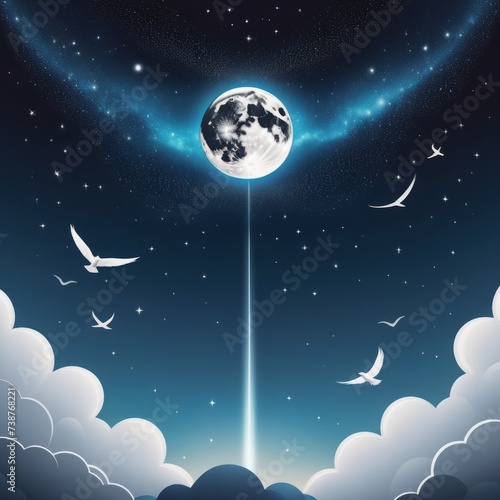 earth planet earth with a moon and stars, vector illustration earth planet earth with a moon and stars, vector illustration night sky with stars