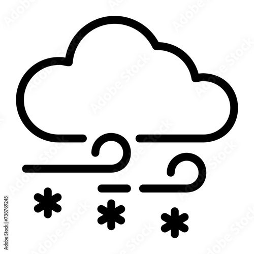 blizzard line icon