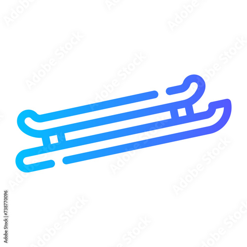 sledge gradient icon