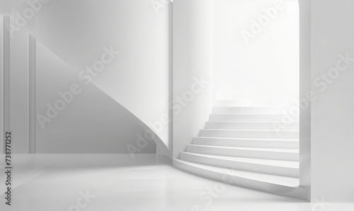 stairs in luxury white house