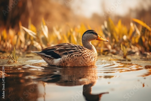 swimming duck