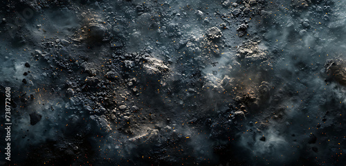 dirt is burnt over black smoke background in the styl © silverdolpine2
