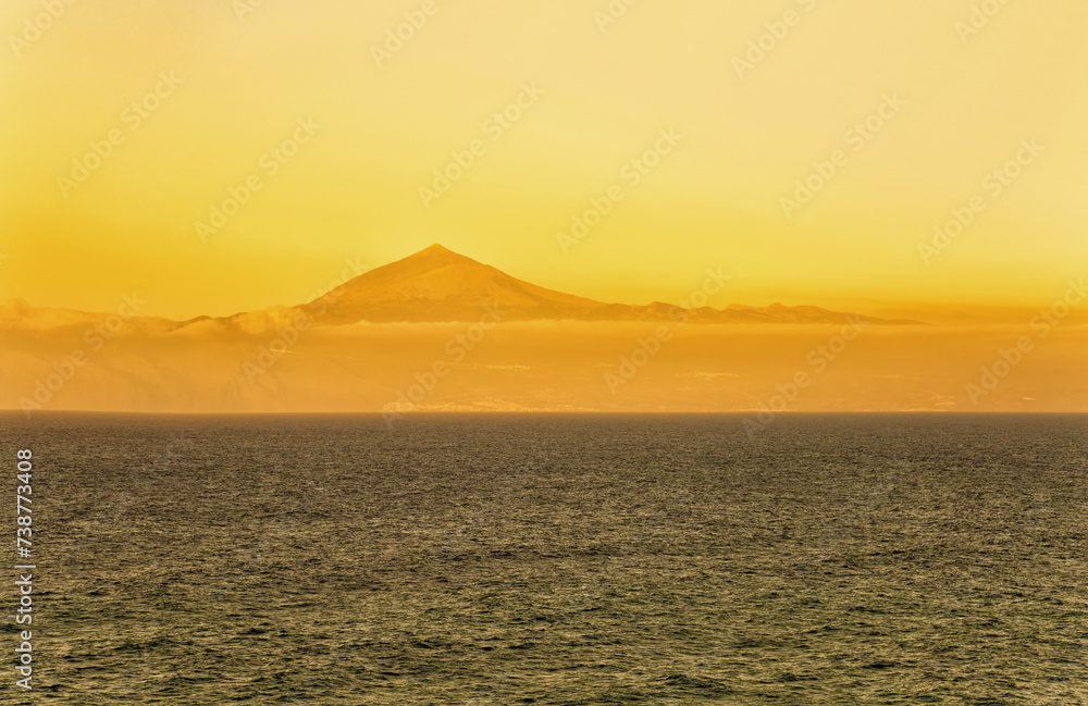 Volcano Teide, Island La Gomera, Canary Islands, Spain, Europe.