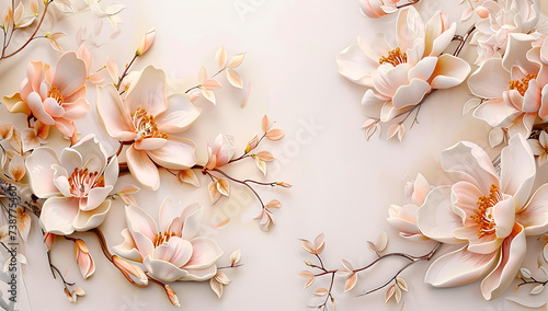 flower backgrounds on a white background in the style