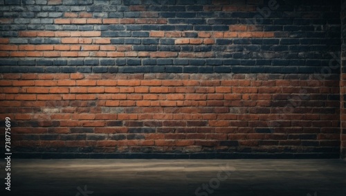 Brown and grey grunge brick wall texture background