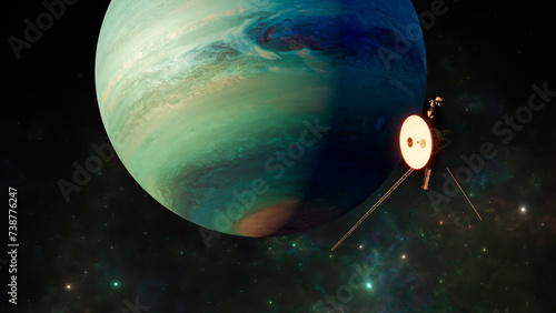 Obraz na plátně View of the planet Neptune