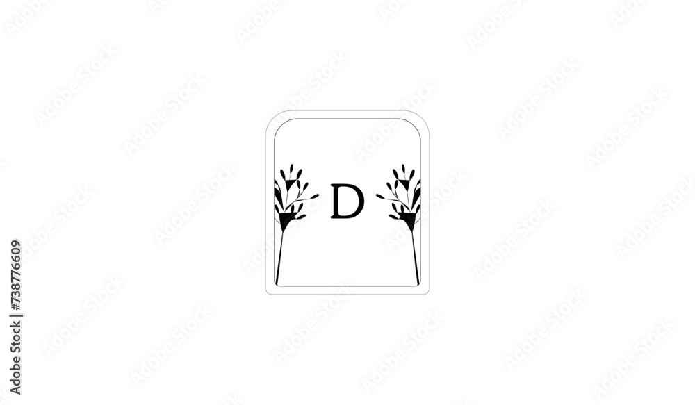 Stylish Leaves Alphabetical Logo Stylish Leaves Alphabetical Logo