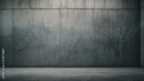 Abstract dark empty concrete interior room, interior wall, wallpaper and background, for product ads photo