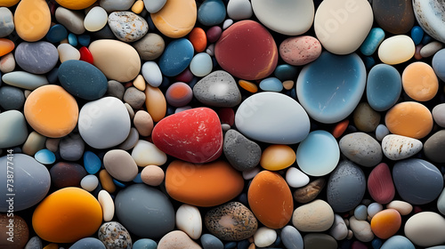 Multicolored smooth pebbles pattern