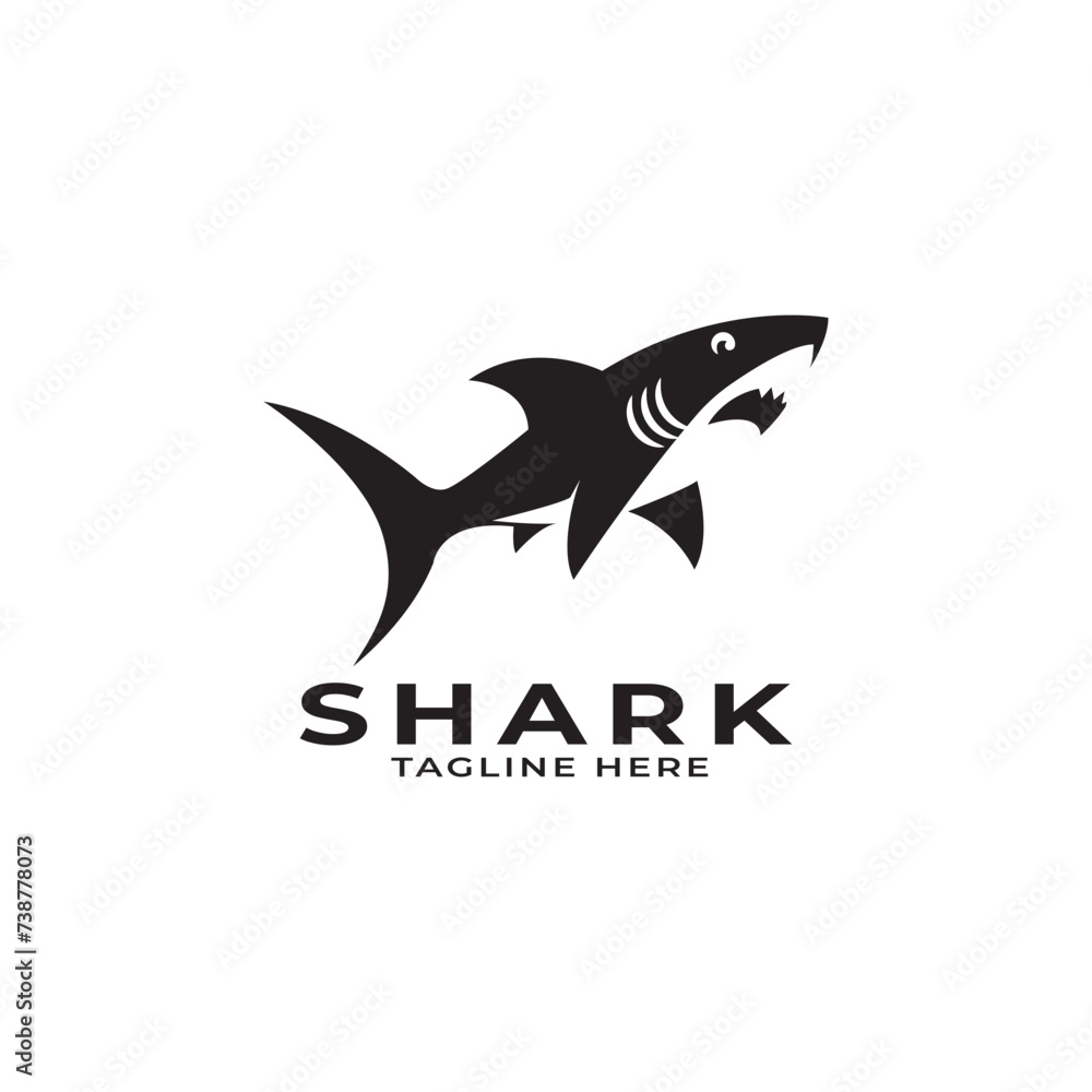 shark vector illustration isolated on white background shark vector illustration isolated on white background